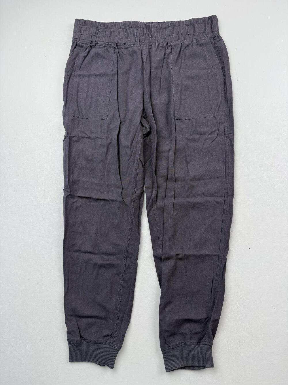 Jules & Leopold Pants Womens Medium Gray Twill Jogger Elastic Waist Cuffed